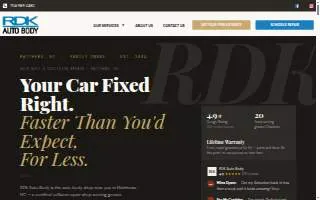 RDK Auto Body Collision Repair of Matthews website