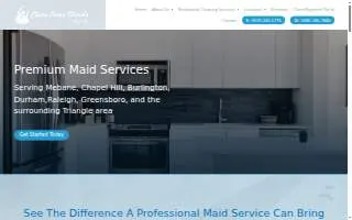 Clean Away Maids website