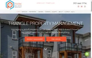 Park Real Estate Management of Mebane website