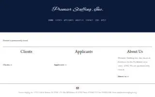 Premier Staffing of Mebane website