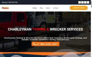 Charleyman Towing & Wrecker Service (Towing service in Charlotte) website