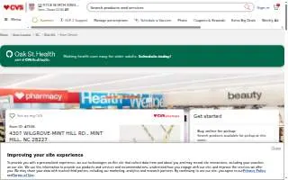 CVS of Mint Hill website