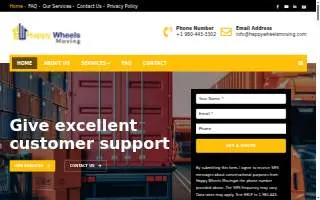 Happy Wheels Moving of Mint Hill website
