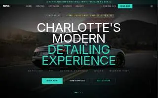 Mint Detailing Studio of Mint Hill website