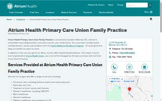 Atrium Health Primary Care Union Family Practice