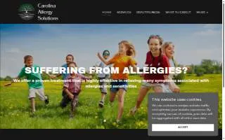 Carolina Allergy Solutions of Monroe website