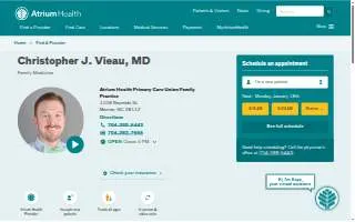 Christopher J. Vieau, MD website