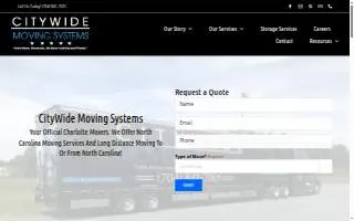 Citywide Moving Systems Monroe website