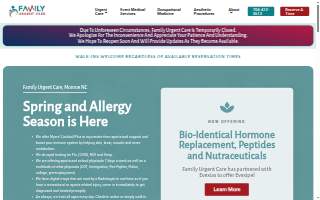 Family Urgent Care website