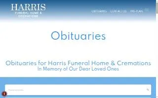 Harris Funeral Home of Monroe website