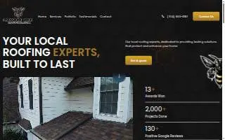 Rumble Bee Roofing & Gutters of Monroe website