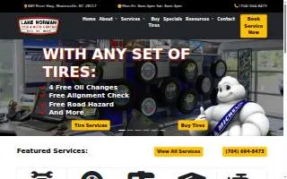 Lake Norman Tire & Auto Center website