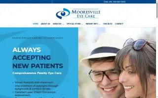 Mooresville Eye Care website