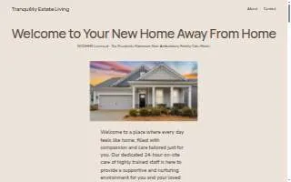 Tranquility Estate Living website