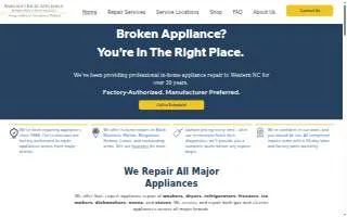 Bargain House Appliance website