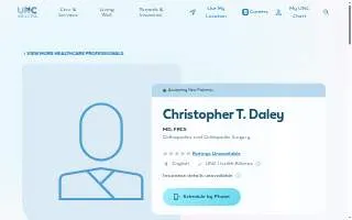 Christopher Daley, M.D., F.A.A.O.S., F.R.C.S. website