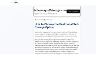 Hideaway Self Storage - Hwy NC-181 website