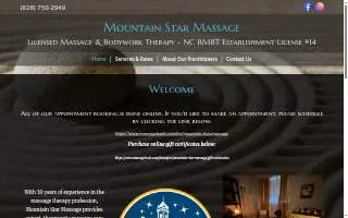 Mountain Star Massage website