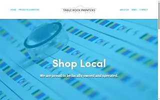 Table Rock Printers website