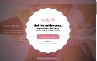 Andia's Ice Cream of Cary website
