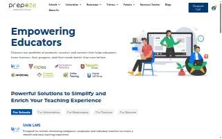 Prepaze Academy website