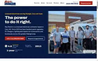 Roy Electric LLC of Morrisville website
