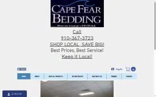 Cape Fear Bedding & Mattress website
