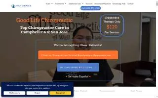 GoodLife Chiropractic website