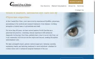 Coastal Eye Clinic PA website