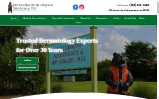 East Carolina Dermatology and Skin Surgery, PLLC website