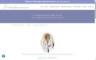 Cile Williamson, MD, MPH, FACOG of Pinehurst website