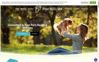 Pinehills Veterinary Hospital website