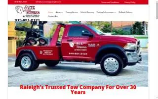 Ace Towing of Raleigh website