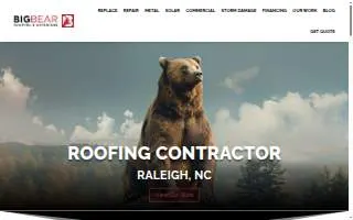 Big Bear Roofing of Raleigh website