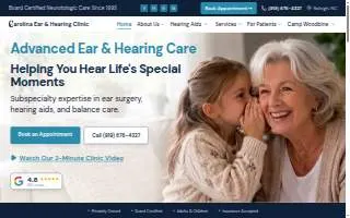 Carolina Ear & Hearing Clinic, PC website