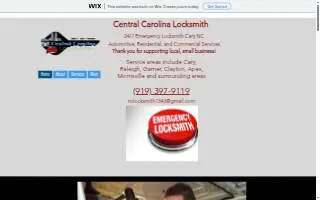 Central Carolina Locksmith website