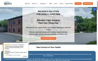 Corrective Chiropractic of Raleigh website
