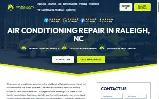 Degree Above Heating & AC Repair website
