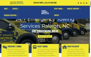 East Coast Towing & Transport website