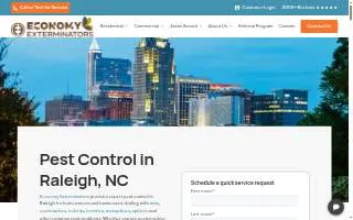 Economy Exterminators of Raleigh website