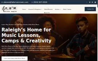 Falls River Music of Raleigh website