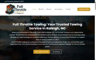 Full Throttle Towing website