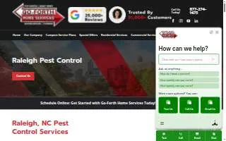 Go-Forth Pest Control of Raleigh website