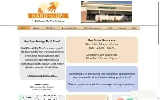 HandmeUPs Thrift website