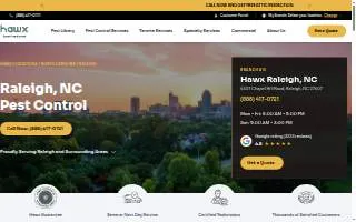 Hawx Pest Control of Raleigh website