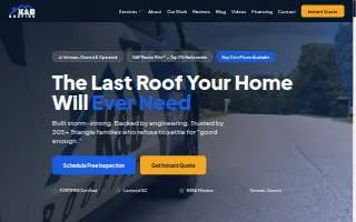 K&D Roofing website