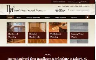 Lee's Hardwood Floors, Inc. website