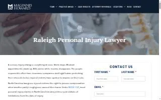 Maginnis Howard Personal Injury Lawyer website