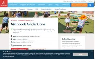 Millbrook KinderCare website