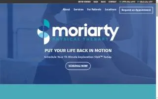 Moriarty Physical Therapy of Raleigh website